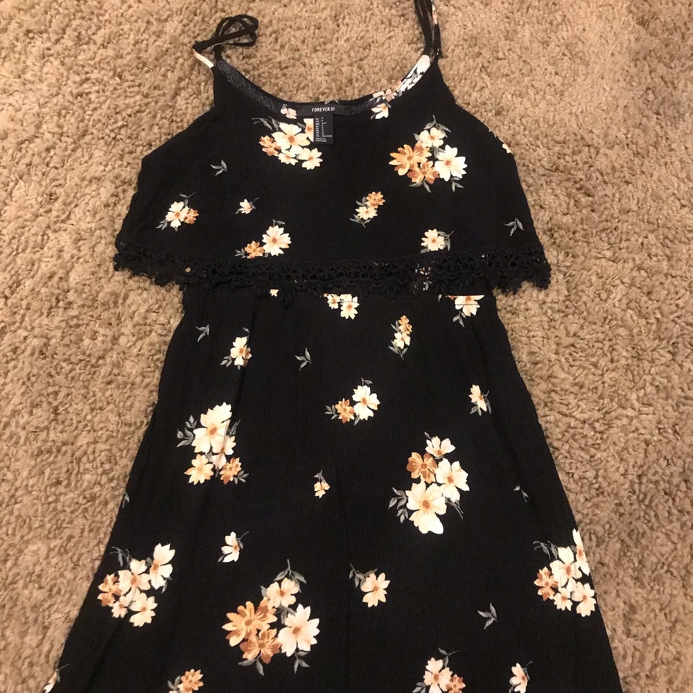 Black floral dress